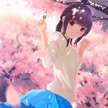 桜の木の下で