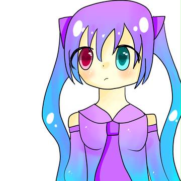 虹色ミク　過去を真似して描いてみた
