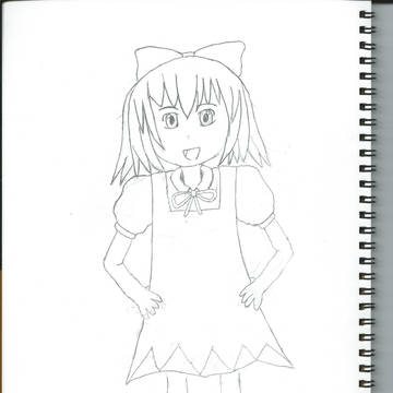 初オリジナル構図チルノ