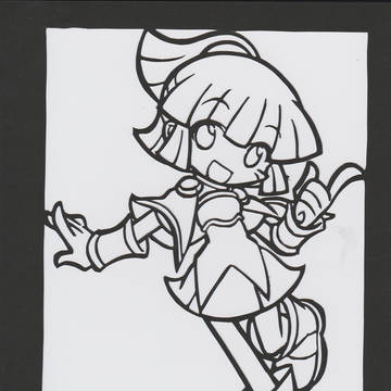 【切り絵】アルルさん【ぷよぷよ】