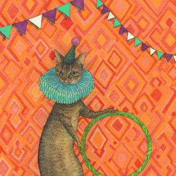 綱渡りサーカス猫
