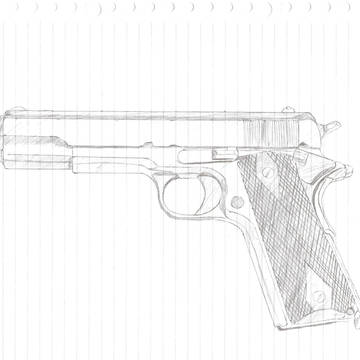 銃を描いてみた