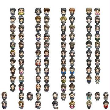 ゲーム用鯨人さん歩行&バトルグラ
