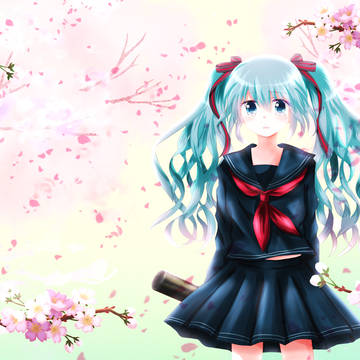 卒業セーラー服ミク