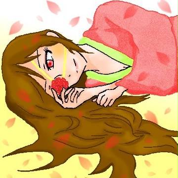 女の子と着物と桜と。