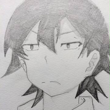 比企谷八幡を描いてみた