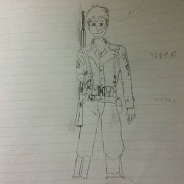 ベルトルトの服装をww2米兵にしてみた