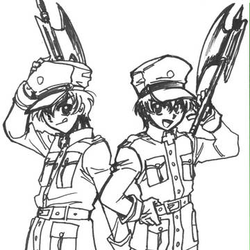 双子線画
