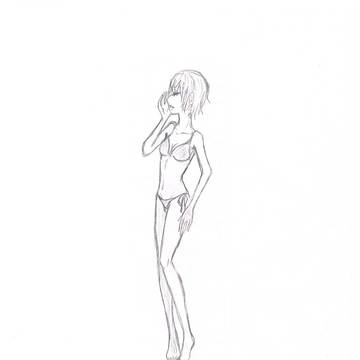 水着　試し描き　結構前