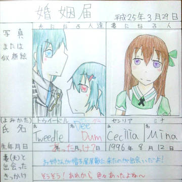 【QuinRose】夢主と双子の婚姻届【アリスシリーズ】
