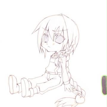 【手ブロ】ラフ・線画・着色