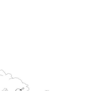 カービィの天体観測　線画