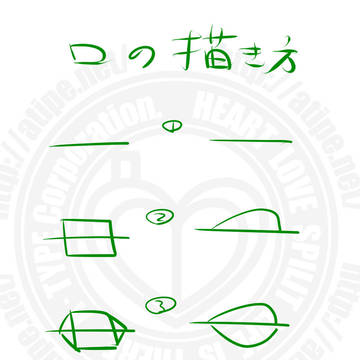 お絵かき講座　口の描き方