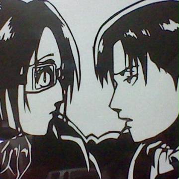 【切り絵】進撃の巨人リヴァイ、ハンジ
