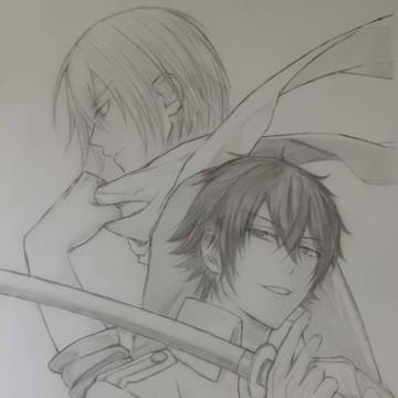 薄桜鬼のポーズで