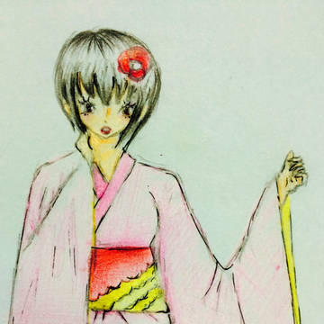着物を着た女の子
