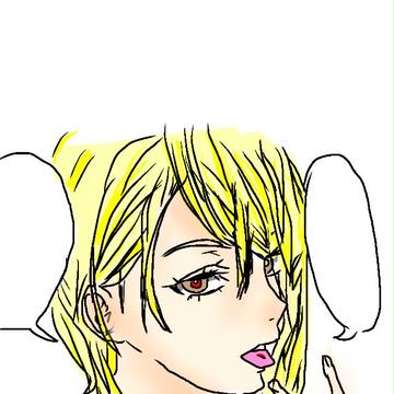 しょくげきぃ。目の色わからん