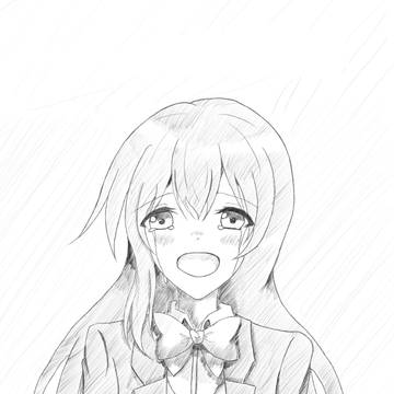 小説表紙用鉛筆風にこ
