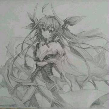新人初倣を描く