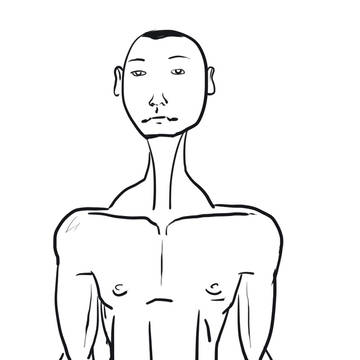 男の全身