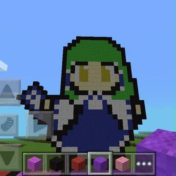マイクラで早苗さんつくってみた