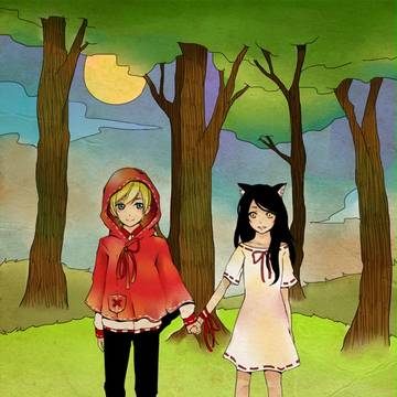 Stray forest and the wolf