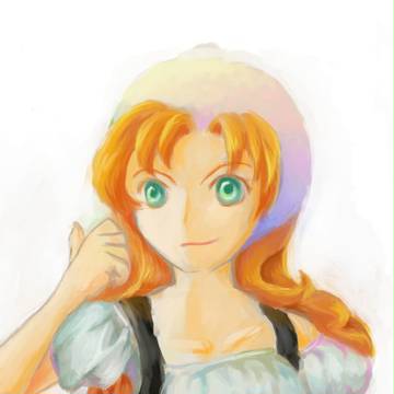 色塗りと女の子の練習