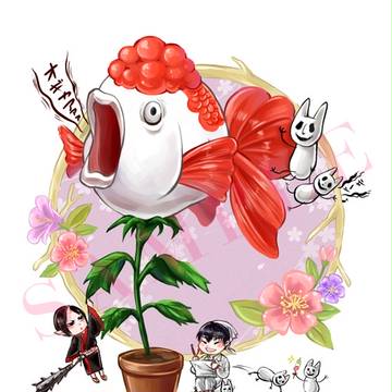 【鬼灯の冷徹】 金魚草& 猫好好