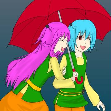 相合傘でいちゃいちゃ