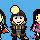 4新キャラたちを某ゲームっぽくドットにしてみた
