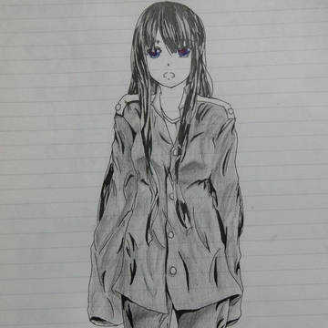 【アナログ】うちの子描いてみた【女体化】