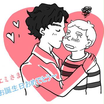 ピンク色のシャーロックとジョン