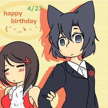 デミタスさん誕生日おめでとう絵