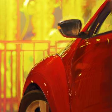 Red car