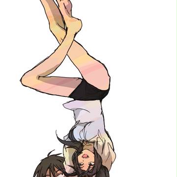 画家と天井下