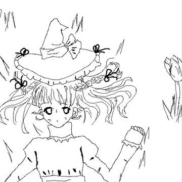 【塗ってください】寝そべる魔理沙