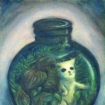 瓶の中の猫