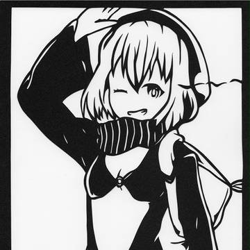 レきゅー【切り絵】