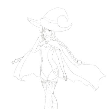 剪刀魔女（线稿）