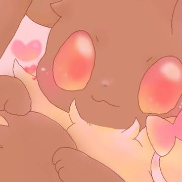 ニンフィアなりかけイーブイ
