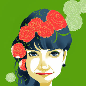 平愛梨さん 似顔絵