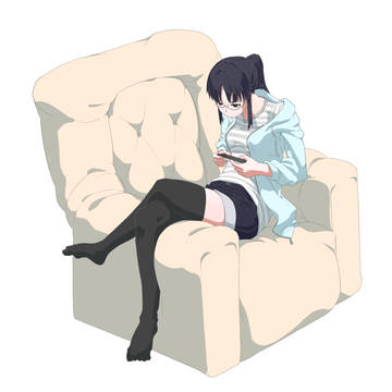 眼鏡とソファ