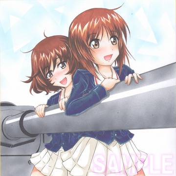 ガールズ&パンツァー 西住みほ 秋山優花里 アナログ色紙絵