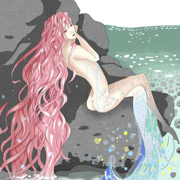 陸に上がる人魚