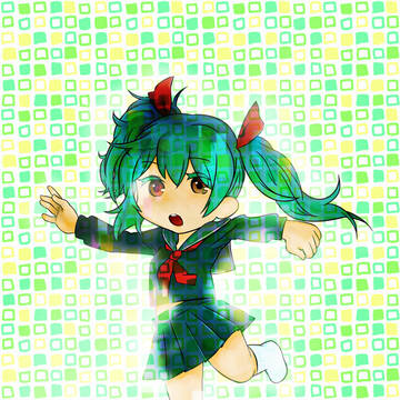 ミクちゃんでもユンちゃんでもない制服ツインテールちゃん