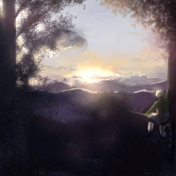 木の上から
