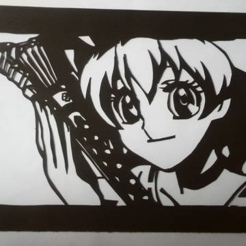 切り絵　キュアパイン