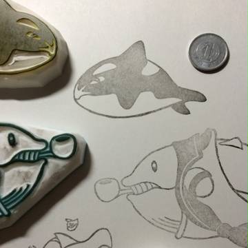 消しゴムはんこ：海のボスシリーズ