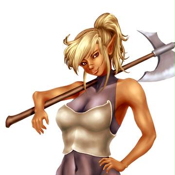ダークエルフの女戦士