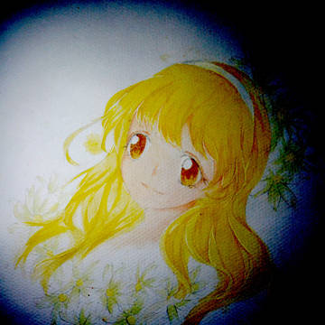 可爱的少女 金发 花